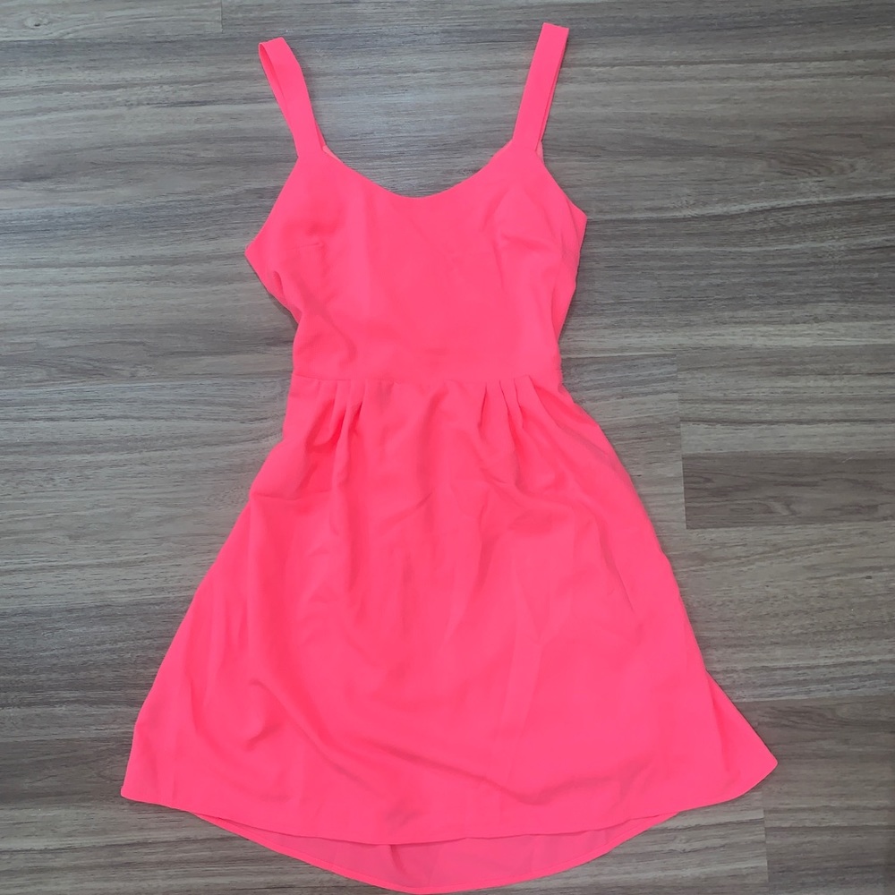 Coral cross back Dress